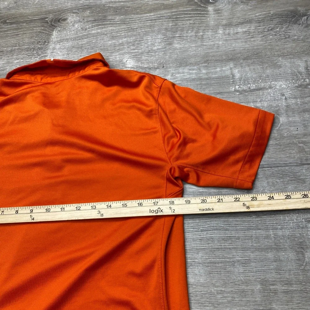 Nike Shirt Clemson Tigers Polo Mens S Orange Dri-FIT Polyester NCAA Golf Fan - Picture 7 of 8